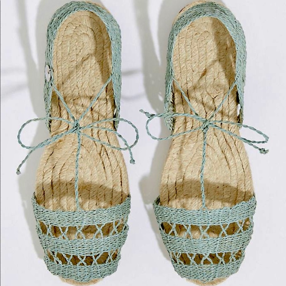 Woven Raffia Espadrille Flats by Ball Pages